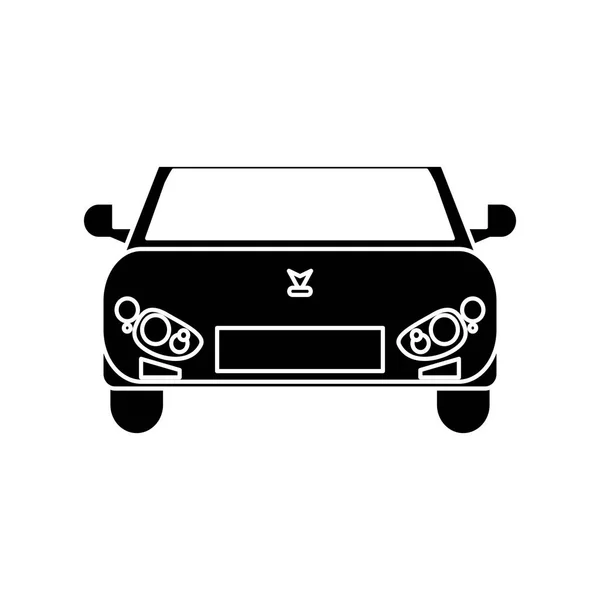 Geïsoleerde auto voertuigontwerp silhouet — Stockvector