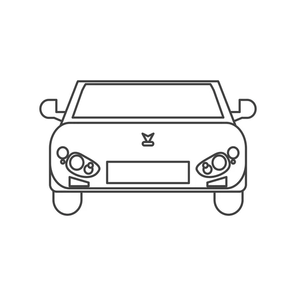 Geïsoleerde auto voertuigontwerp silhouet — Stockvector