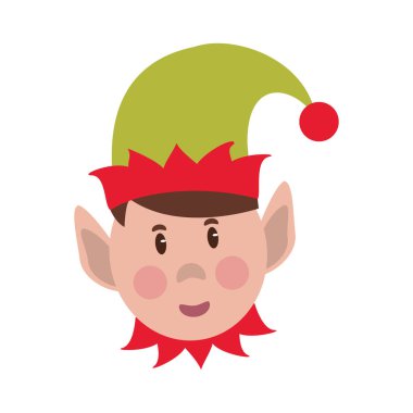 Noel sezon tasarım izole elf