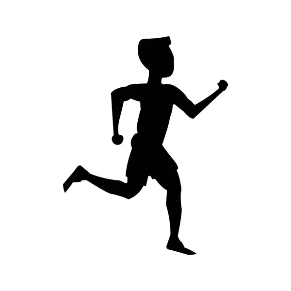 Elszigetelt futó ember tervez — Stock Vector