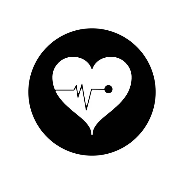Serce z pulse konstrukcji opieki medycznej — Wektor stockowy