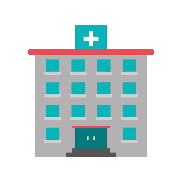Kórházi épületben orvosi ellátás tervezése — Stock Vector