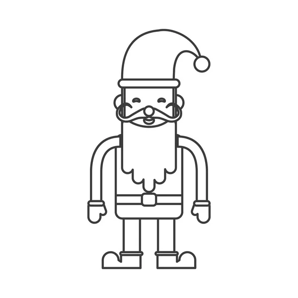 Geïsoleerde santa cartoon van Kerstmis seizoen ontwerp — Stockvector