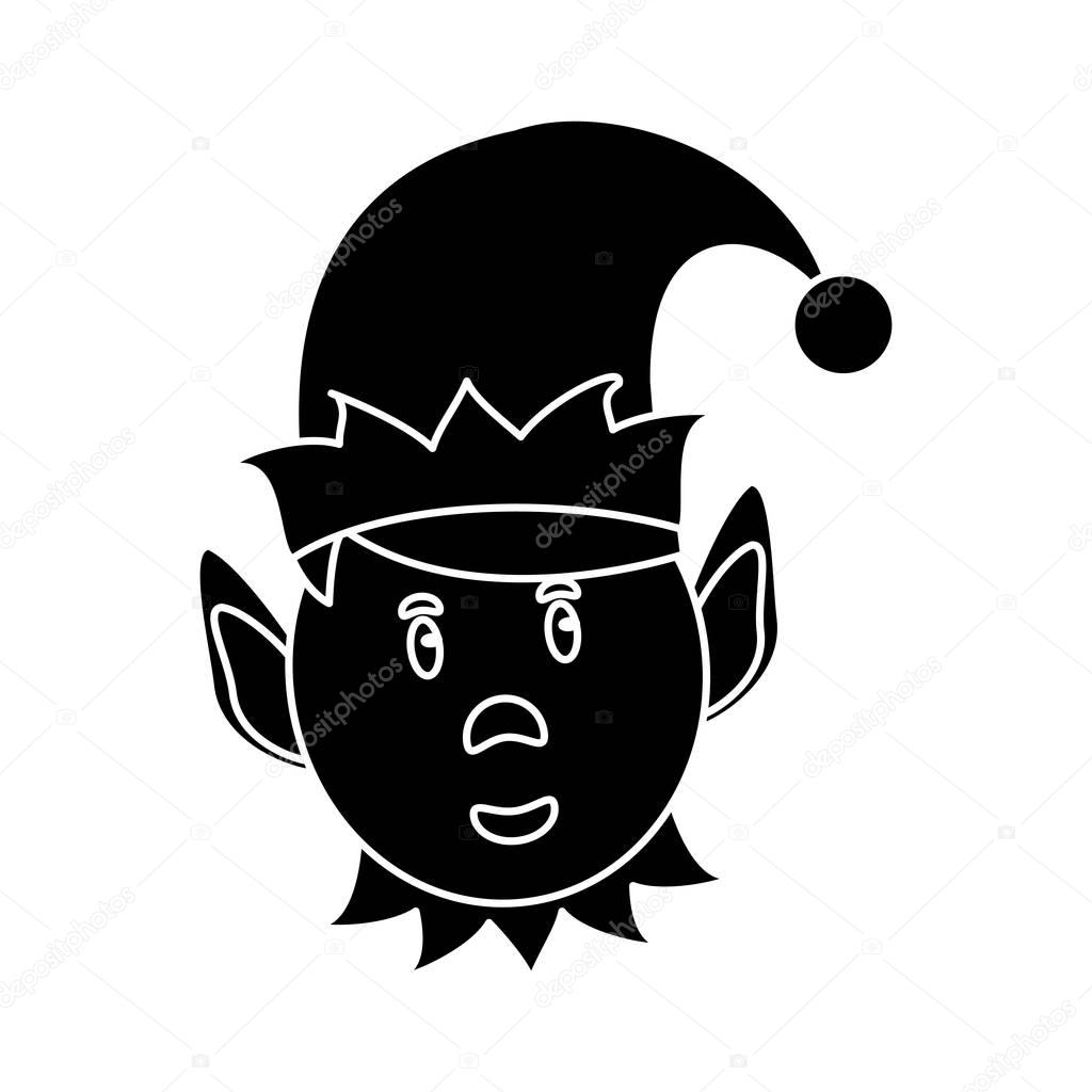 Elfe Cartoon Ikone Saison Dekoration und Feier Weihnachtsthema Isolierte Ausführung Vektor illustration — Vektor von jemastock