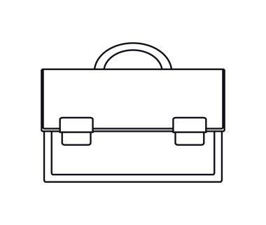 İzole bavul siluet tasarım