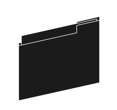 İzole dosya siluet tasarımı