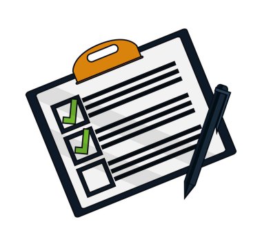 Onay işareti tasarımı ile izole denetim listesi