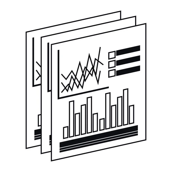 Design de documentos infográficos isolados —  Vetores de Stock