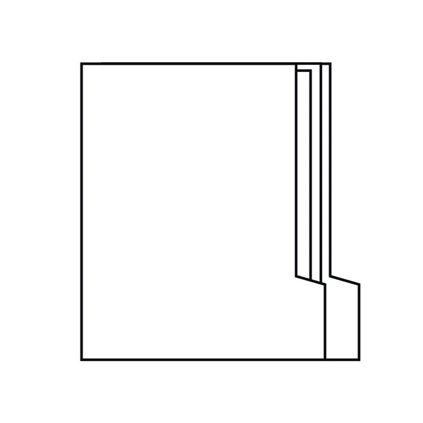 孤立的文件轮廓设计 — 图库矢量图片