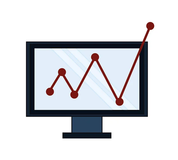 Design de computador infográfico isolado — Vetor de Stock