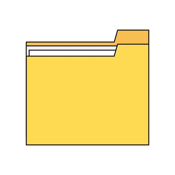 Conception de fichier jaune isolé — Image vectorielle
