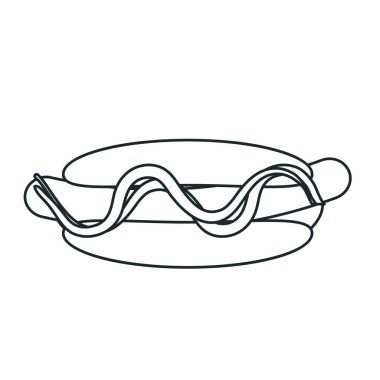 İzole sosisli sandviç tasarım