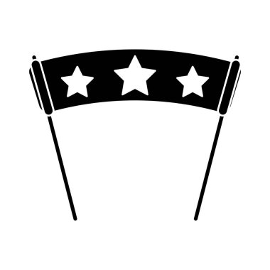 Yıldız tasarımı ile izole afiş