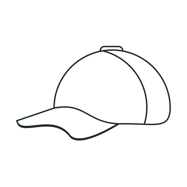 Projekt kapelusz na białym tle baseball — Wektor stockowy