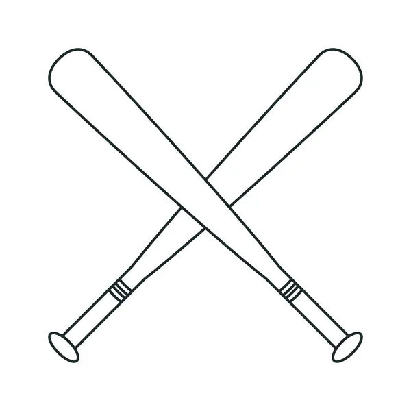 Bat baseballové sportovní design — Stockový vektor