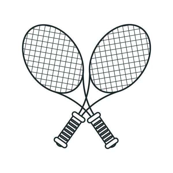 Raquete isolado e bola de design de tênis — Vetor de Stock
