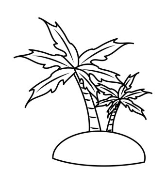 İzole palmiye ağacı tasarım