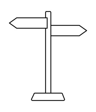 İzole yol işareti tasarımı