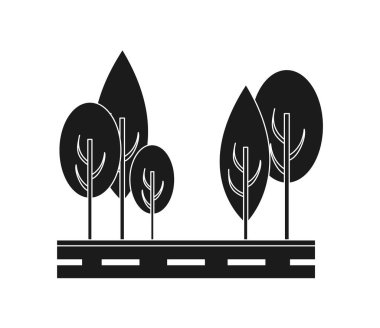 İzole Caddesi ve ağaçlar tasarım