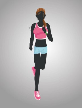 Kız çizgi film küçük ve üzerinize takılabilir teknoloji tasarım