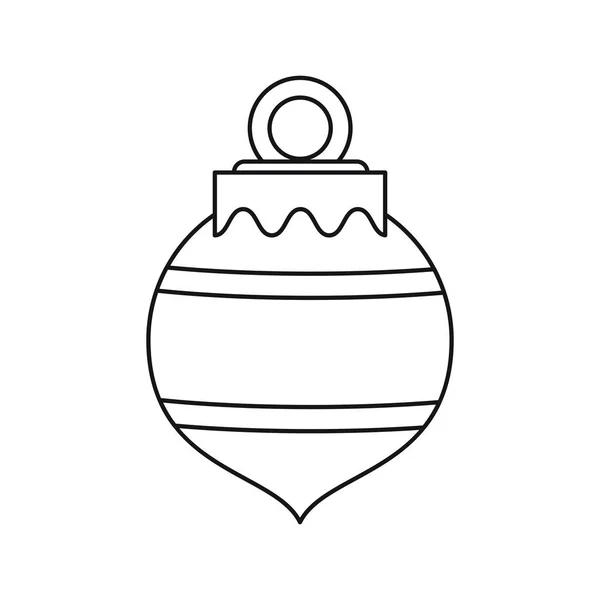 Esfera aislada de diseño de temporada de Navidad — Vector de stock