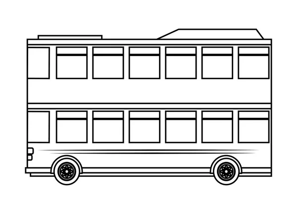 Isolated bus vehicle design — Stock Vector