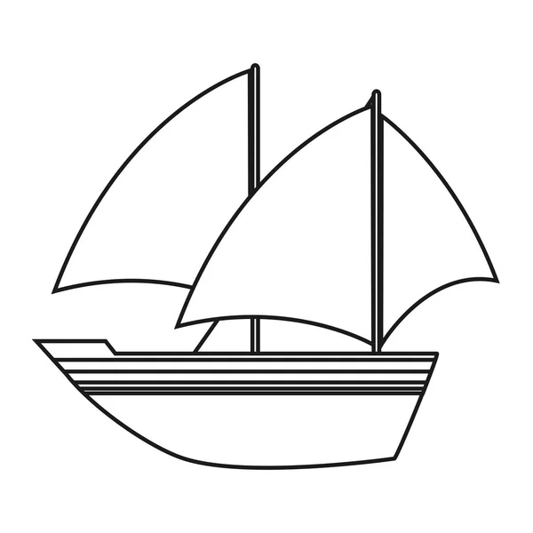 Diseño de velero aislado — Vector de stock