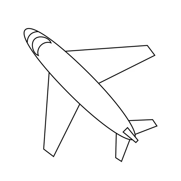Samolot na białym tle pojazd projekt — Wektor stockowy