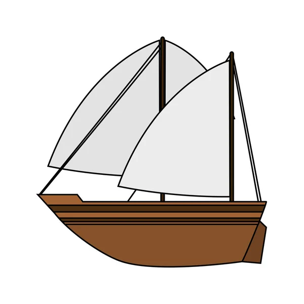 Изолированный дизайн парусника — стоковый вектор