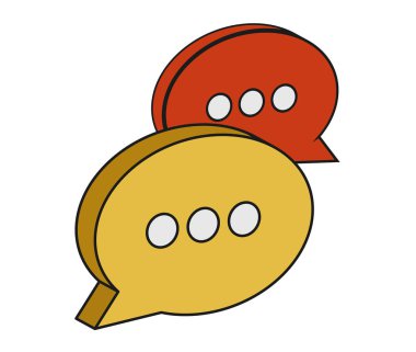 İletişim izole kabarcık tasarımı