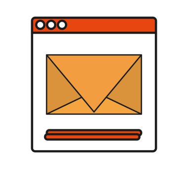 İzole zarf ve Web sitesi tasarımı