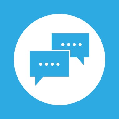 Mavi iletişim kabarcık tasarımı