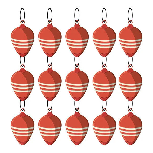 Sphères isolées de conception de la saison de Noël — Image vectorielle
