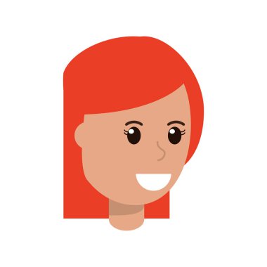 İzole kız çizgi film tasarım