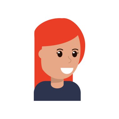 İzole kız çizgi film tasarım