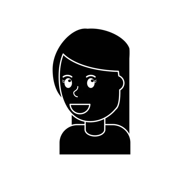 Isolé fille dessin animé design — Image vectorielle