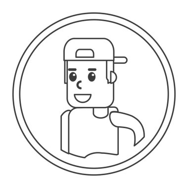 İzole çocuk karikatür tasarım