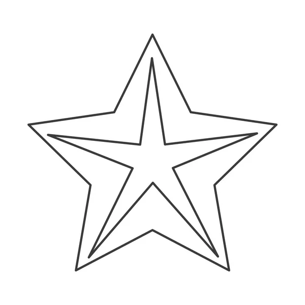 Design a stella luminosa isolata — Vettoriale Stock