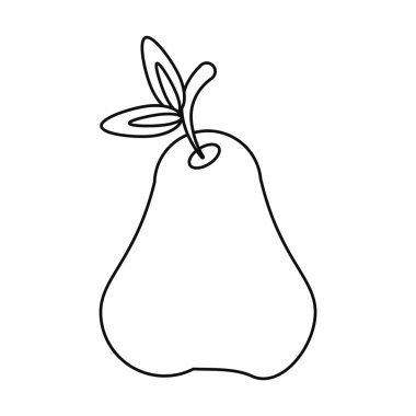 İzole armut meyve tasarım