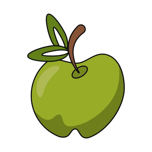 Ізольований дизайн фруктів яблука — стоковий вектор