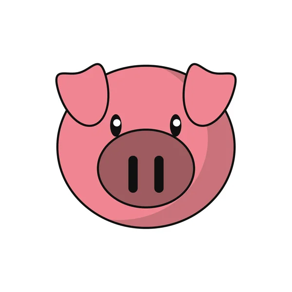 Ganado porcino diseño animal — Vector de stock