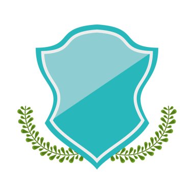 Çelenk tasarım içinde izole kalkan