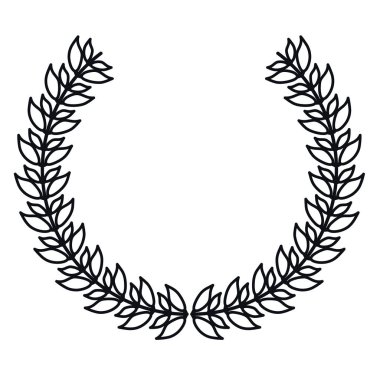 İzole yaprakları çelenk tasarım