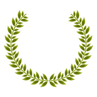 İzole yaprakları çelenk tasarım