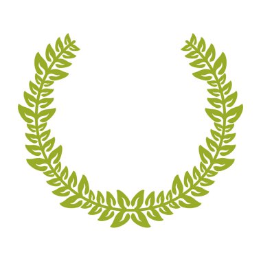 İzole yaprakları çelenk tasarım