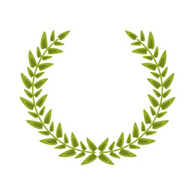 İzole yaprakları çelenk tasarım