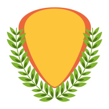 Çelenk tasarım içinde izole kalkan