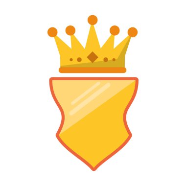 Kalkan tasarım üzerinde izole taç