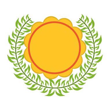 İzole mühür damgası çelenk tasarım içinde