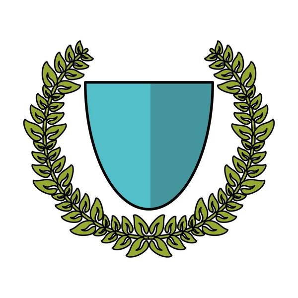 Escudo aislado dentro del diseño de la corona — Archivo Imágenes Vectoriales